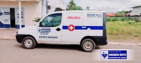 O prefeito Alex Berto leva Ambulância para o Distrito do Marzagão em Rosário Oeste