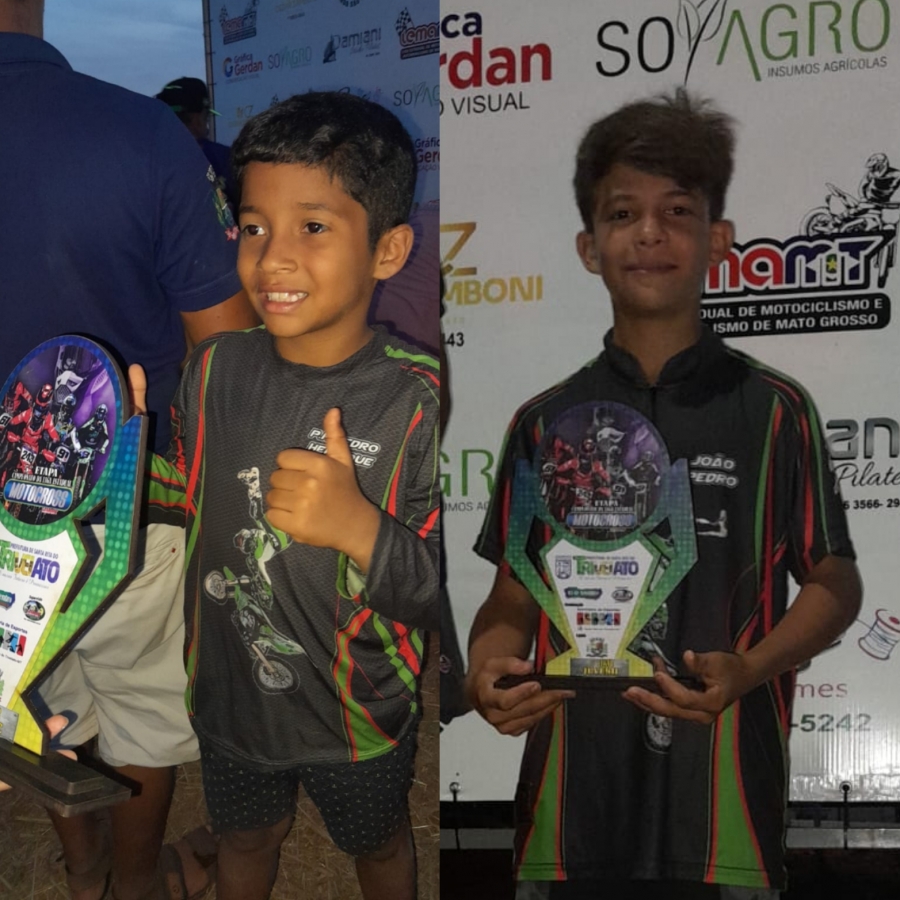 Atletas rosarienses da categoria infantil conquistam troféus em circuito estadual na cidade de Santa Rita do Trivelato.