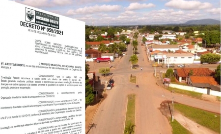 Novo decreto define novas regras contra a covid-19 em Rosário Oeste