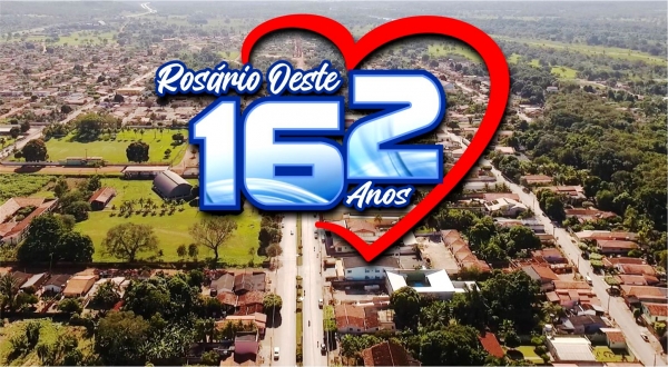 Prefeitura de Rosário Oeste divulga programação do aniversário de 162 anos do município.