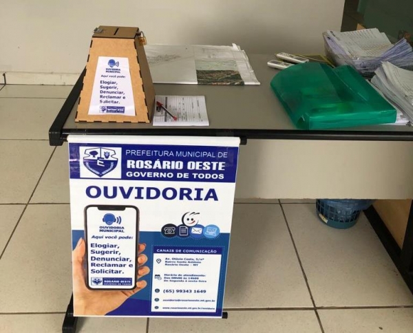 Ouvidoria Municipal de Rosário Oeste coleta manifestações da população acerca dos serviços públicos