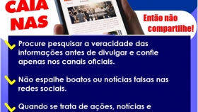 A Prefeitura de Rosário Oeste, alerta a população para que NÃO CAIA NAS FAKE NEWS!